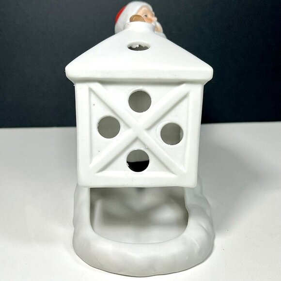 Colonial Candle of Cape Cod Santa With Lantern Ceramic Votive Holder Christmas - Picture 4 of 10